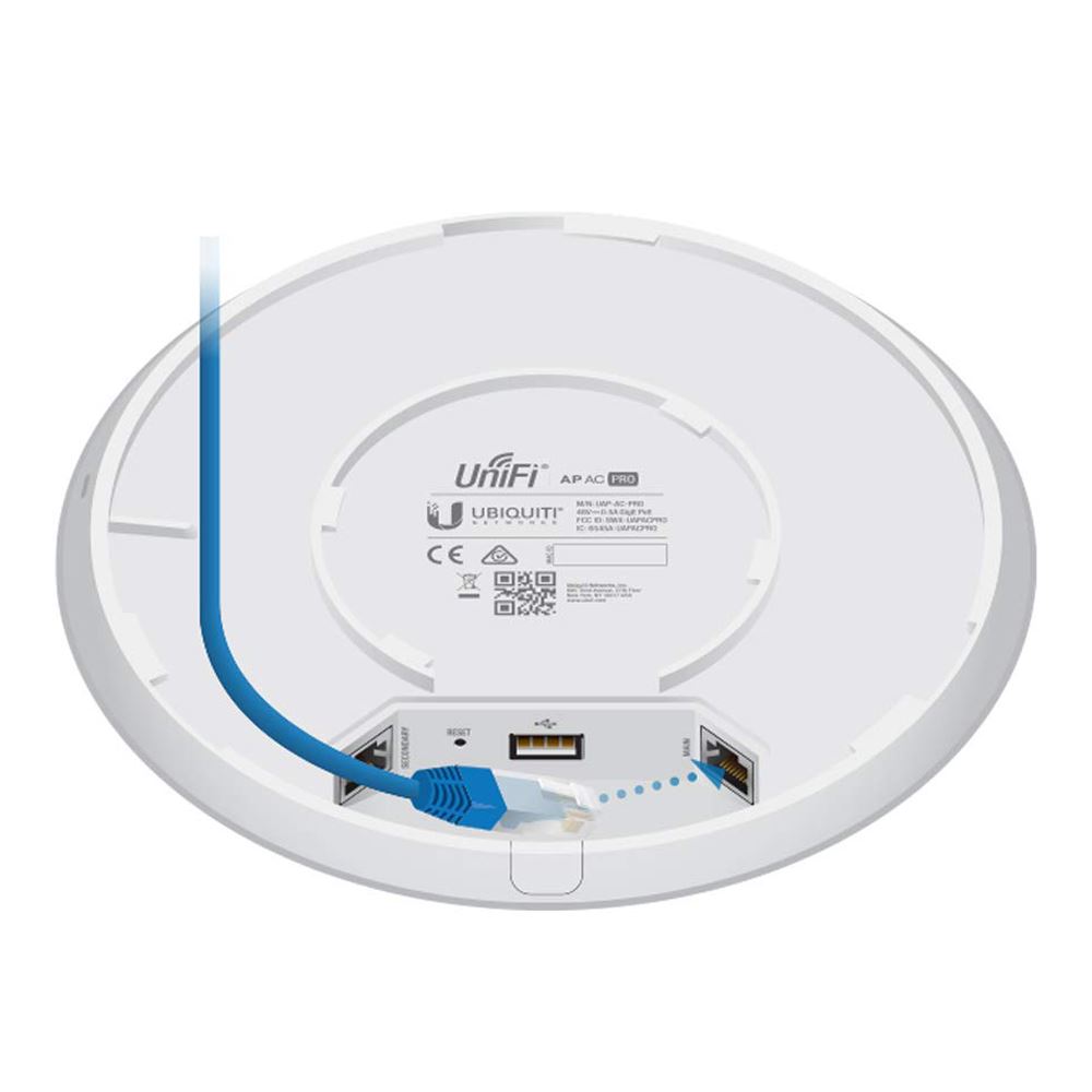 Connect the access point with power over Ethernet